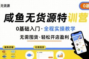 无货源特训营，0基础带你玩转咸鱼无货源