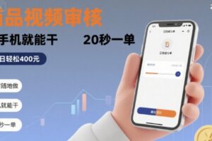 随时随地做！商品视频审核，有手机就能干，20 秒一单，单日轻松 4张+【揭秘】