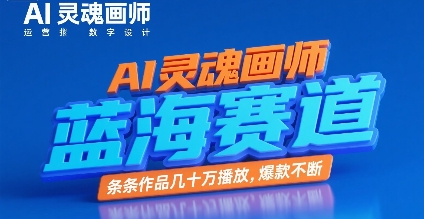 AI灵魂画师，蓝海赛道，条条作品几十W播放，爆款不断