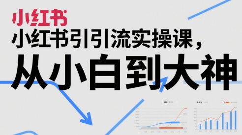 小红书引流实操课，从小白到大神