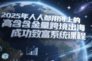 2025年人人都用得上的高含金量跨境出海成功致富系统课程