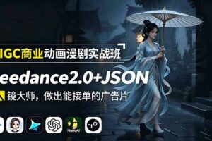 AIGC商业动画漫剧实战班-更新:Seedance2.0+JSON分镜大师,做出能接单的广告片