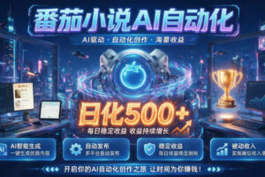 小白可做番茄AI，居家轻创业，每日稳赚500➕，普通人低门槛轻松线上增收【揭秘】