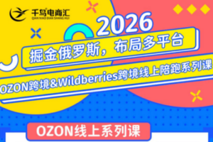 千鸟跨境·26年OZON&wildberries跨境店线上陪跑训练营(更新)