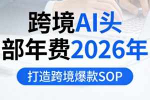 跨境AI头部年费2026年，打造跨境爆款SOP(更新4月)