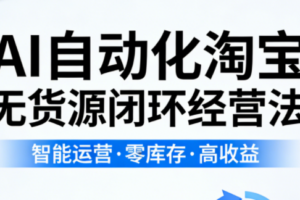 夜子游·AI自动化淘宝无货源闭环经营法(更新4月)