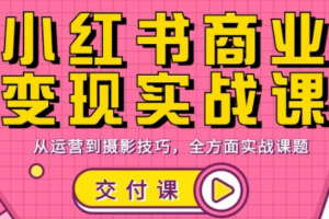饭饭老师·小红书商业变现实战课