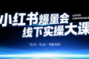 戴小胖·小红书爆量会线下课(杭州10月24-26号)