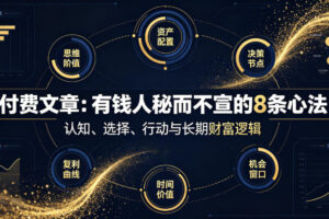 付费文章：有钱人秘而不宣的8条心法