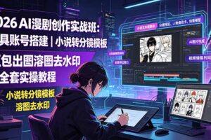 2026AI漫剧创作实战班：工具账号搭建｜小说转分镜模板｜豆包出图溶图去水印全套实操教程
