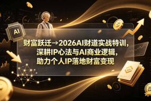 财富跃迁→2026AI财道实战特训，深耕IP心法与AI商业逻辑，助力个人IP落地财富变现