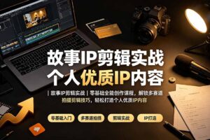 故事IP剪辑实战｜零基础全能创作课程，解锁多赛道拍摄剪辑技巧，轻松打造个人优质IP内容