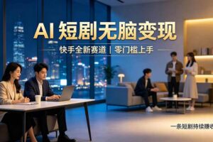 别乱找副业了，快手 AI 短剧零门槛长久被动增收