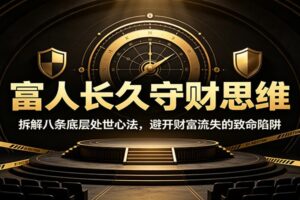 富人长久守财思维：拆解八条底层处世心法，避开财富流失的致命陷阱