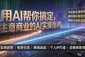 用AI帮你搞定，生意商业的AI实操指南，开启新生意时代，重构增长新范式，解锁AI时代决胜法则