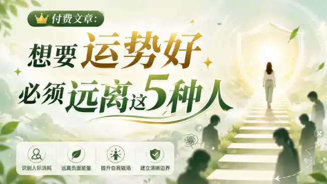 付费文章：想要运势好，必须远离这5种人